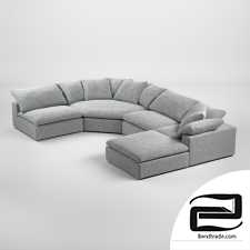 Middle corner modular sofa Lashes, Luscious Sectional Group Medium