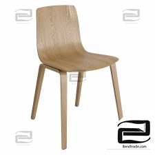 AAVA 4 Wood Legs Dinner Chair and Bar Stool by Arper