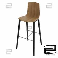 AAVA 4 Wood Legs Dinner Chair and Bar Stool by Arper