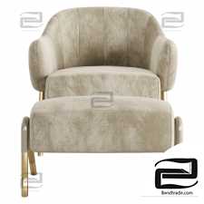 Jackie Armchair 02 by Rossato