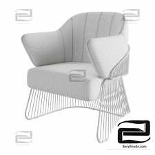 Jackie Armchair 01 by Rossato