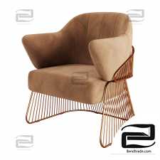 Jackie Armchair 01 by Rossato