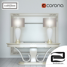 TV portal, dining table, table lamp Carpanese Home Italia