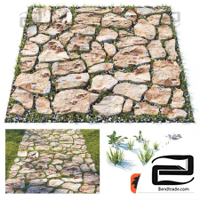 Paving stones decorative path