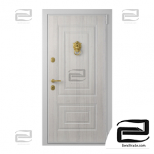 Entrance door with knocker handle Lev
