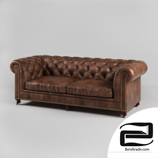  2.5-seater Kensington sofa, leather trim. Kensington 2,5 Seater