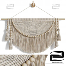 Macrame with beads and tassels