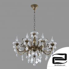 Chandelier with crystal Eurosvet 3281/8 bronze Elisha