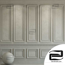 Decorative plaster with molding