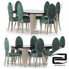Cratos Zebrano Casa Table and Chairs