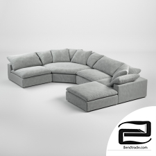 Middle corner modular sofa Lashes, Luscious Sectional Group Medium