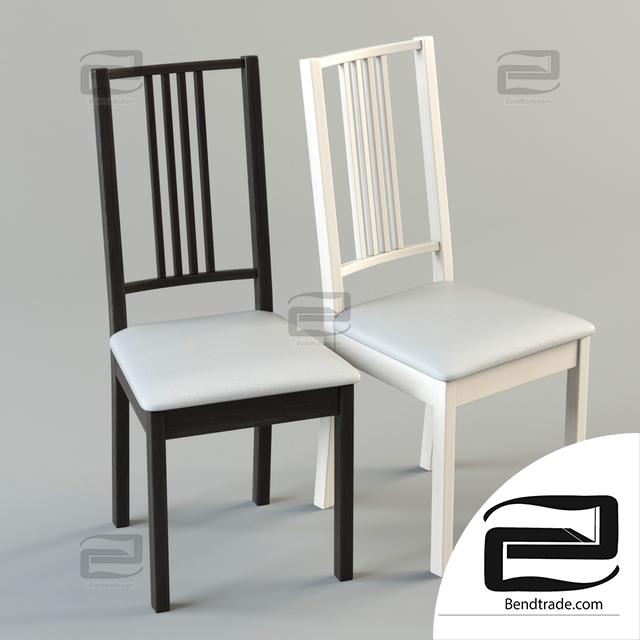 IKEA BORJE Chair Chair 3D model download on Bendtrade in 3d max 3ds obj fbx format Vray materials Corona Render