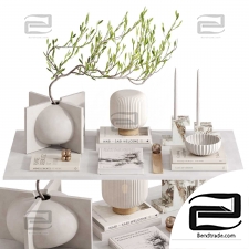 Decorative set with a tree