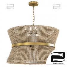 Visual Comfort Studio Thurlo Brass Three Pendant Lamp