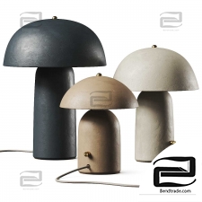 Ceramicah Raku Tera Lime Plaster Table Lamp