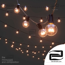 Retro street lighting garlands