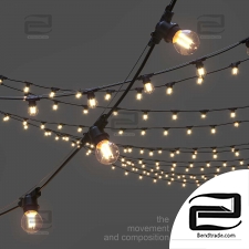 Street Lighting Garland on a rope