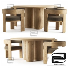 RH Tropez oak dining Table