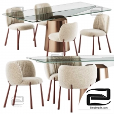 Mys chairs and Spike table from Midj