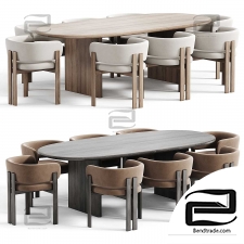 Bay armchair and Sakurai dining table