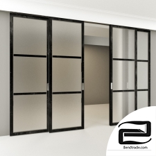 Sliding partition in Loft style