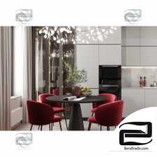 Kitchen living room, Cherry kitchen