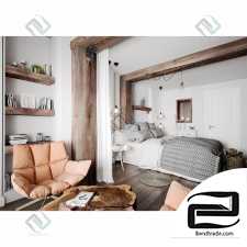 Bedroom Suite 3D Model id 4018