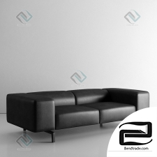 Sofa black leather