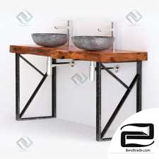 sink solid wood washbasin