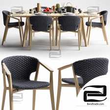 Table and chair Ethimo Knit Dining