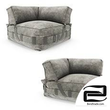 Restoration Hardware CARGO LOUNGE CORNER CHAIR