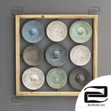 Decorative panel of plates