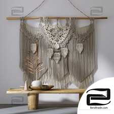 Decorative set with Macrame panel # 2