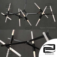 Agnes Chandelier 14 lights BLACK