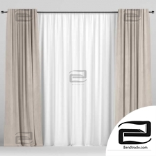 Curtains with tulle