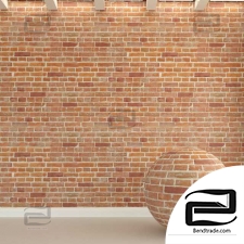 Brick wall. Old brick. 128