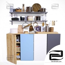 Kitchen set with decor