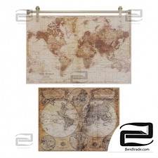 Maisons du Monde World map decor 4