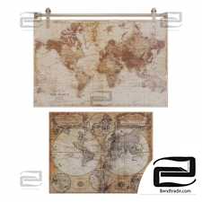 Maisons du Monde World map decor 4
