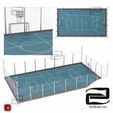 The sports ground is universal fenced