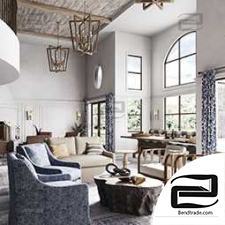 scandinavian interior 3d scene interior