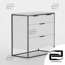 Chest of drawers Nord-1 White