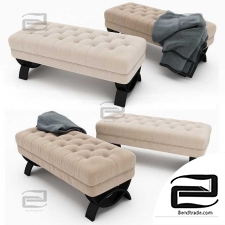Christopher Knight Home Scarlette Tufted Fabric Ottoman Bench