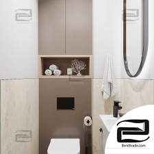 bathroom-bathroom 3d scene interior