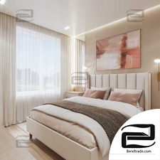 bedroom 3d scene interior