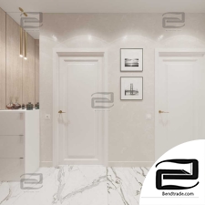 hallway hall 3d scene interior 