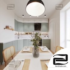 kitchen 3d scene interior interior 