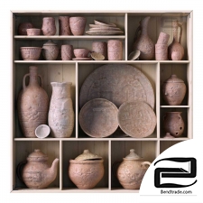 Dishes clay rack n14