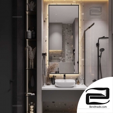 Gray pixel Bathroom CGBandit com