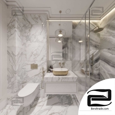 Bathroom 3d scene interior bathroom bathroom interior